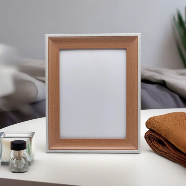 8inch-6x8 vertical white-and-wood frame | Art & Personalized - Image 4